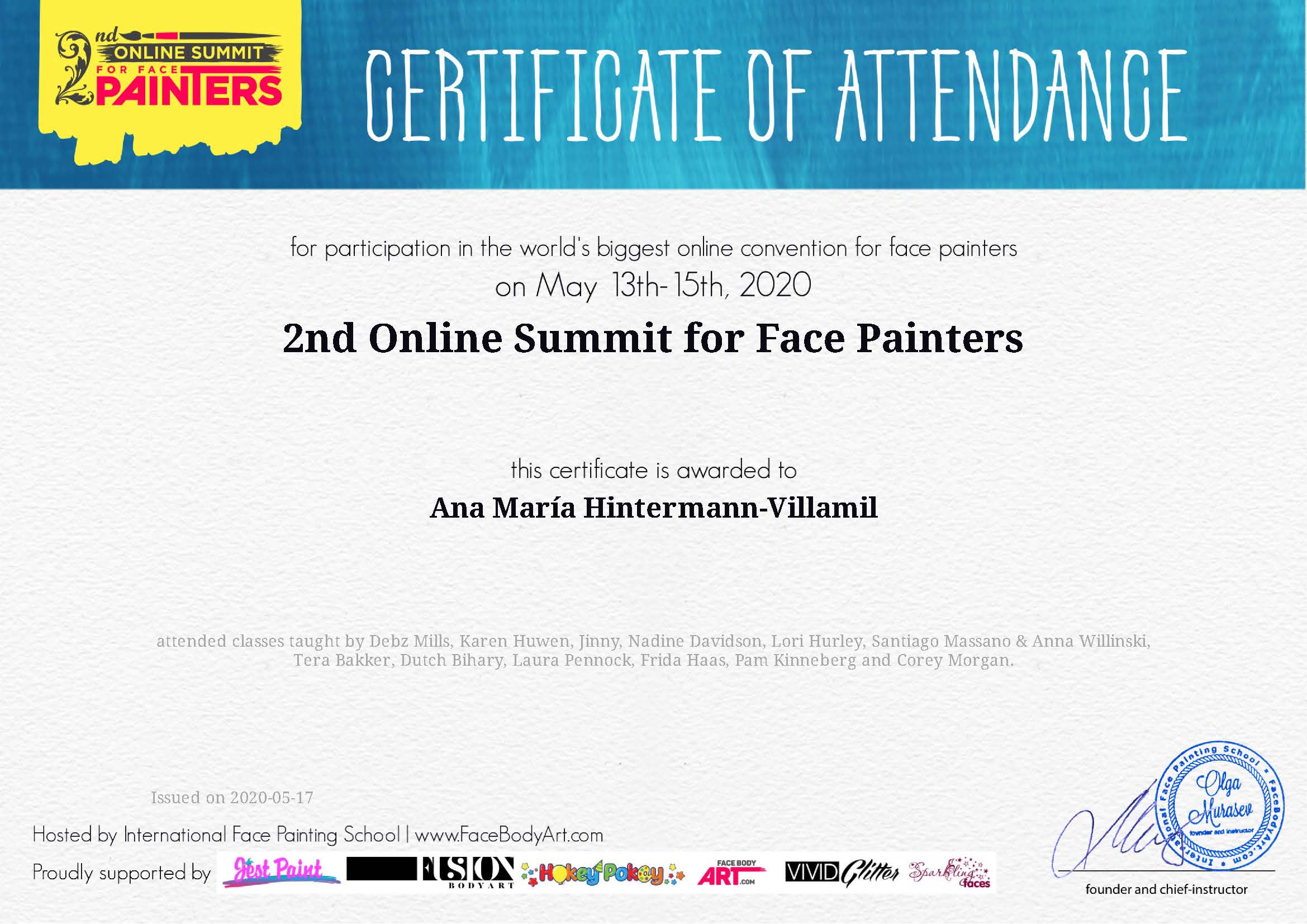 2nd Online Summit for Face Painters (2020)